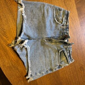 O'Neill Blue Jean Shorts Distressed Cut-Off Style